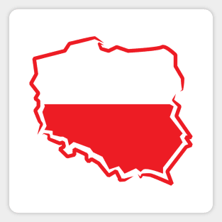 Polish Flag Map Polska Magnet